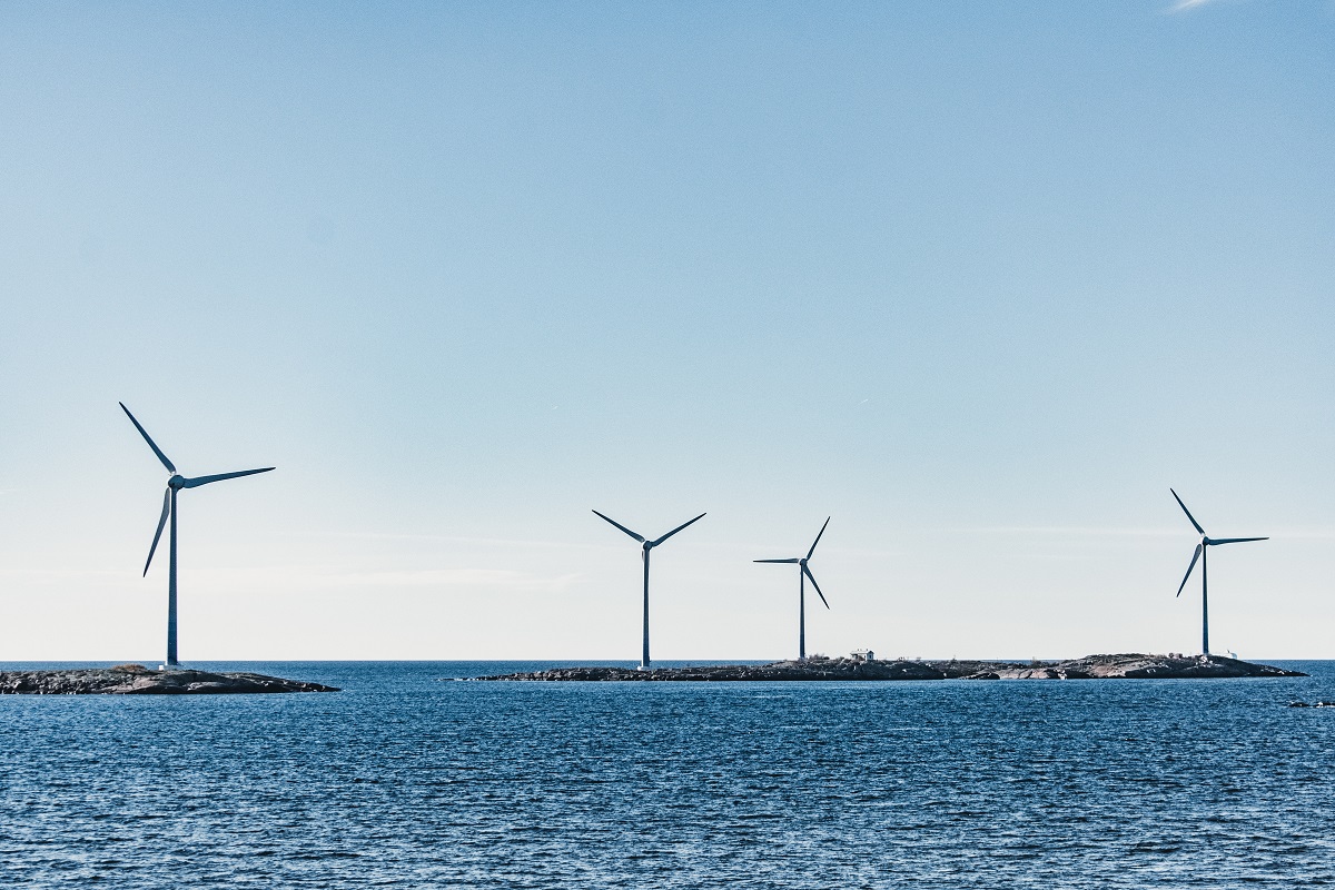 Photo of off-shore wind turbines