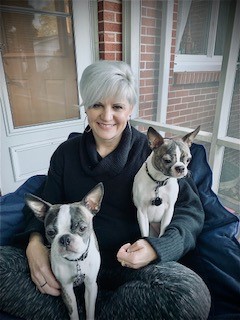 Dr. Martin with her dogs Mimi and Malcolm